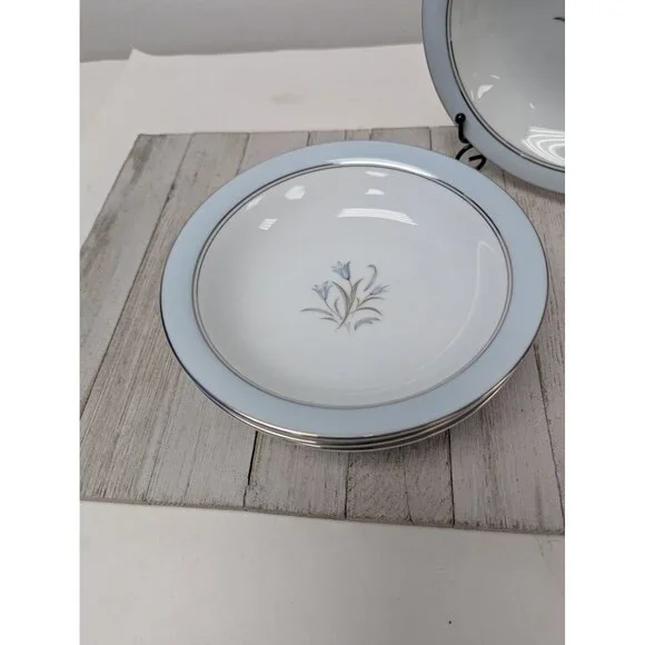 Set Of 4 Noritake Bluebell Soup Cereal Bowls 5558 Fine China - Picture 2 of 7